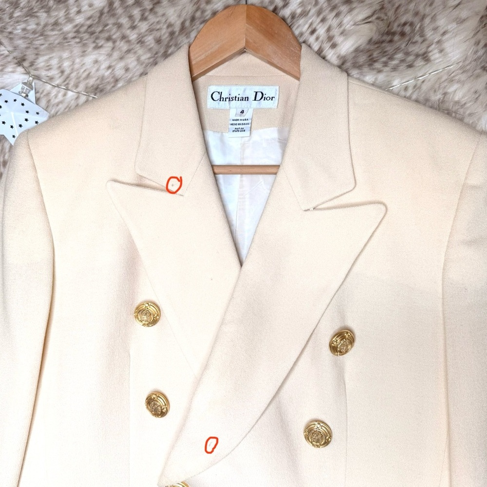 Vintage 1990’s Christian Dior Wool Blazer - Picture 2 of 8